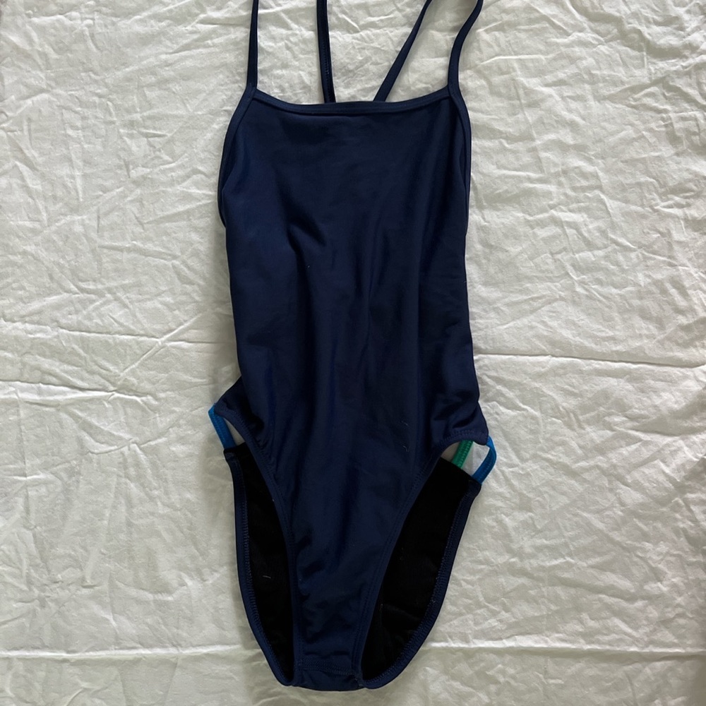 Navy blue tie back Jolyn bathing suit • “Gavin” Style • Size 26